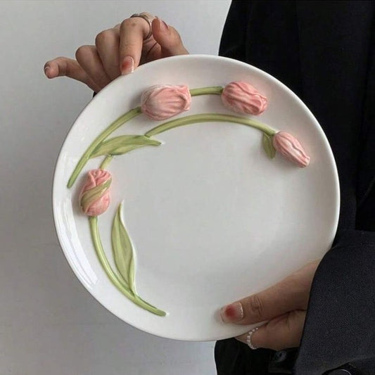 Tulip Ceramic Plate