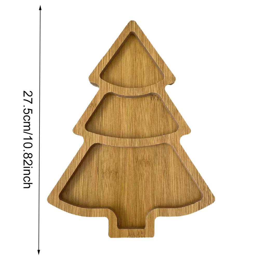 Christmas Tree Wooden Serving Platter