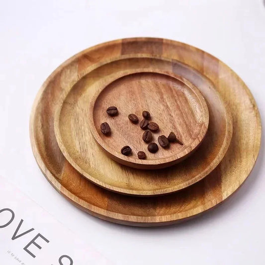 Round Wood Serving Tray