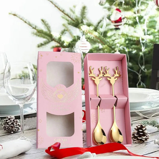 Stainless Steel Christmas Dessert Spoon