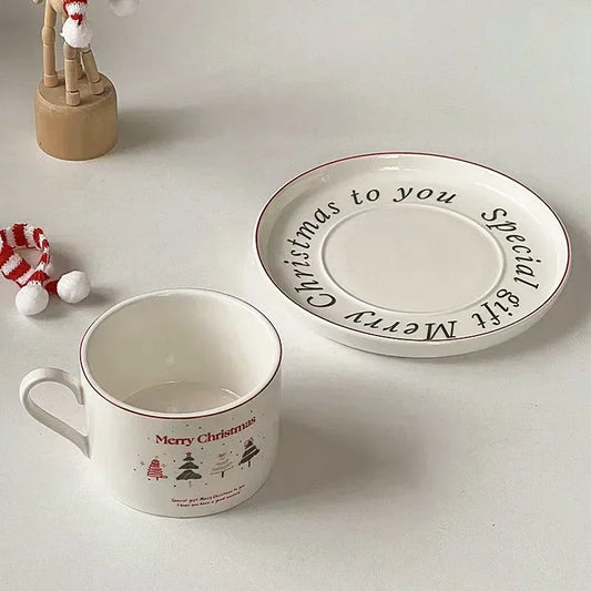 Christmas Ceramic Cup & Saucer
