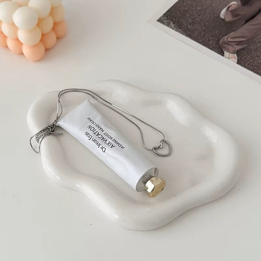 White Ceramic Cloud Tray