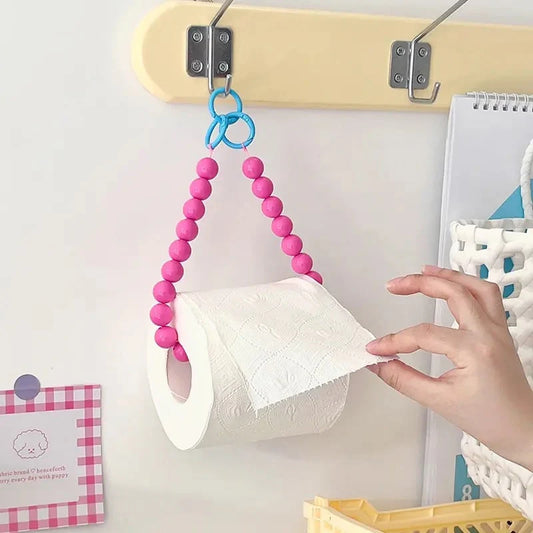 Pink Hanging Tissue Holder