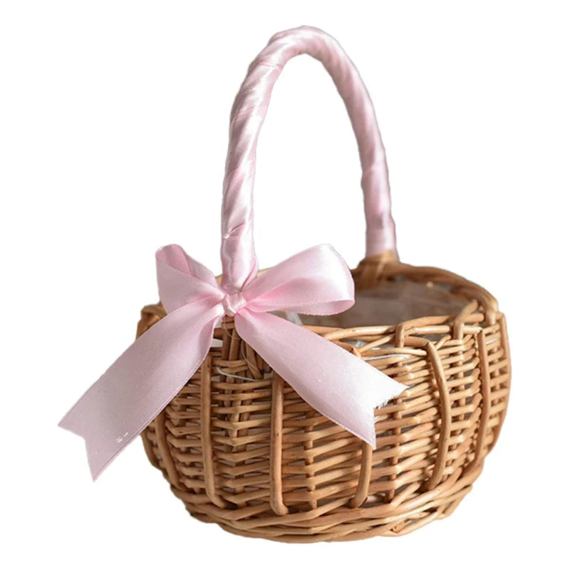 Woven Rattan Flower Basket