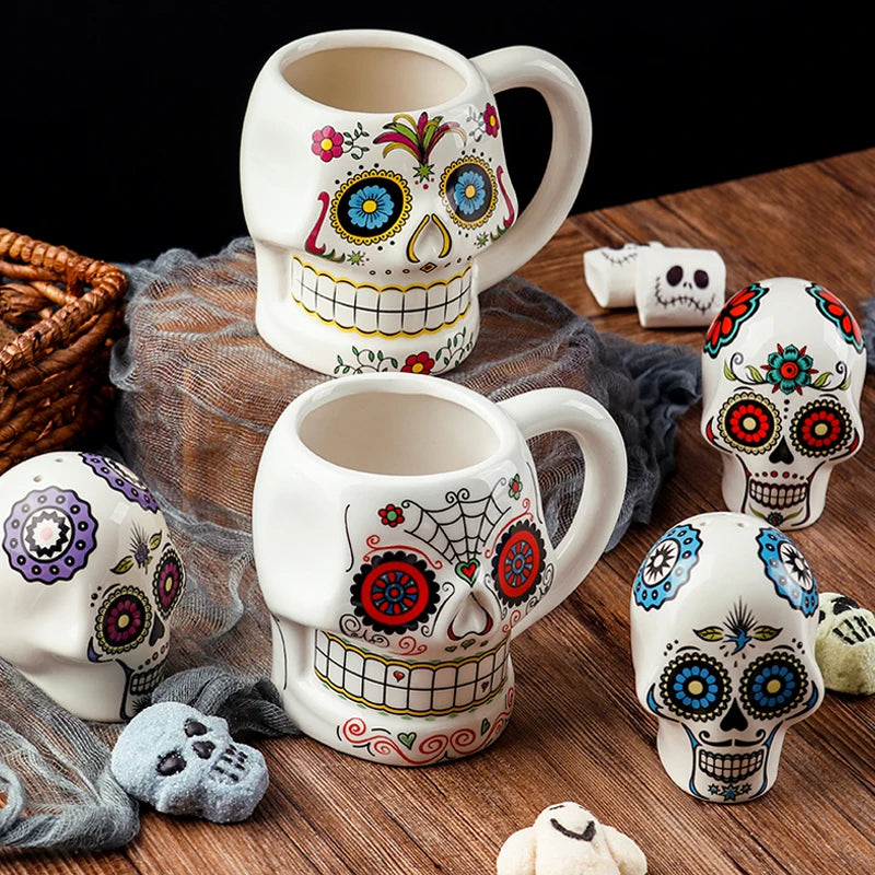 Halloween Skull Ceramic Mug