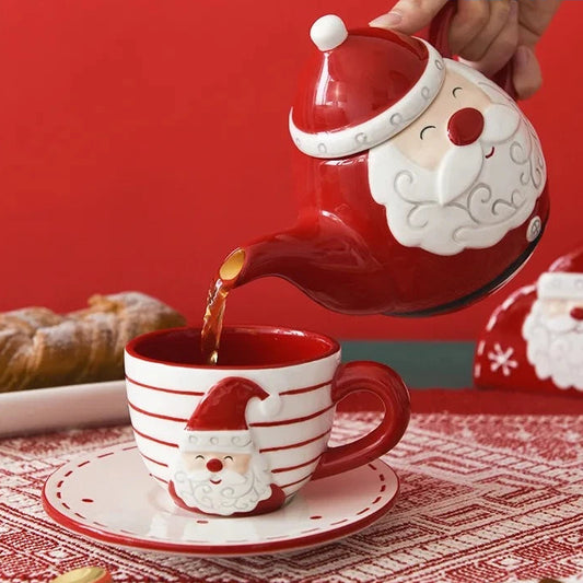 Santa Claus Ceramic Teaware Set