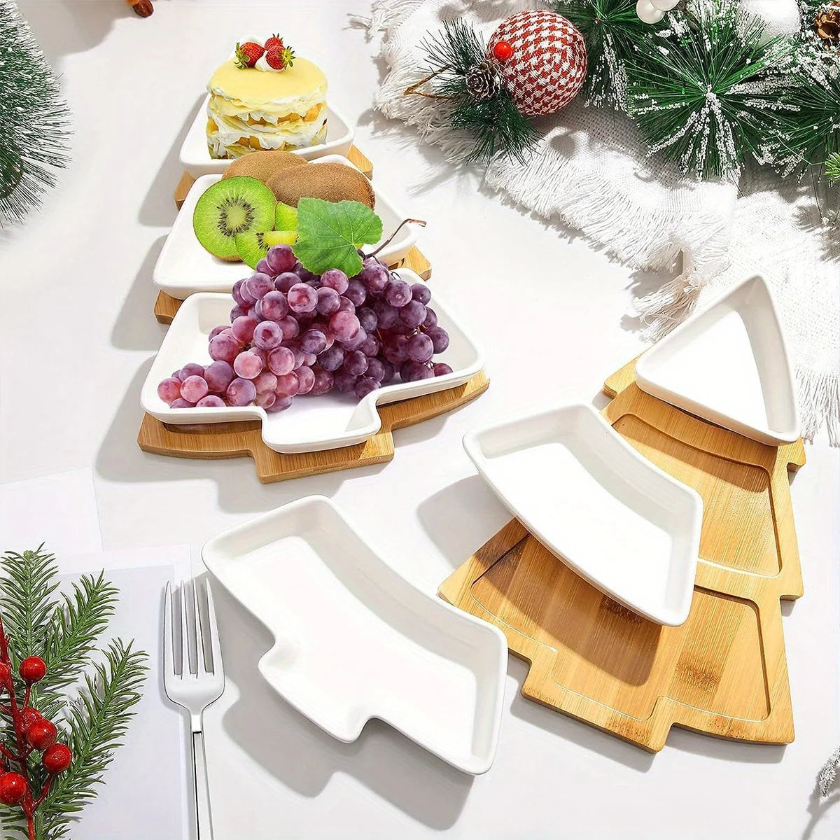 Christmas Tree Serving Set
