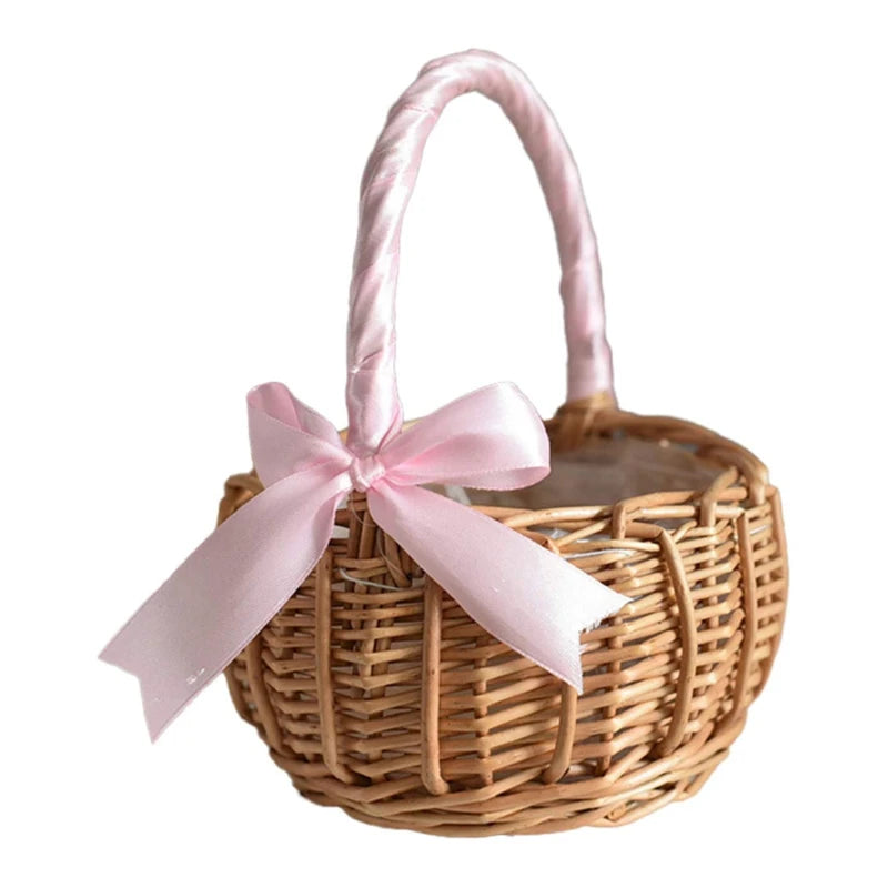 Woven Rattan Flower Basket