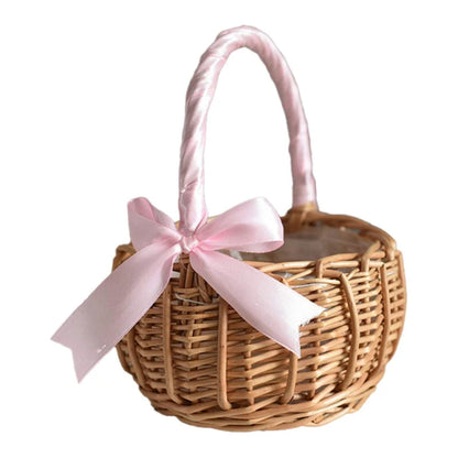 Woven Rattan Flower Basket