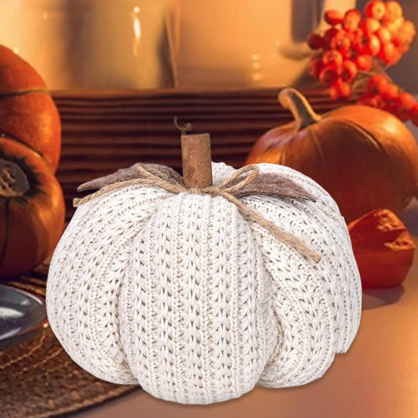 Knitted Pumpkin Decoration