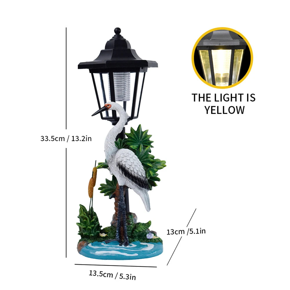 Garden Bird Statue Solar Outdoor Lights