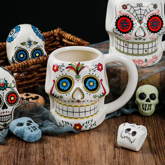 Halloween Skull Ceramic Mug