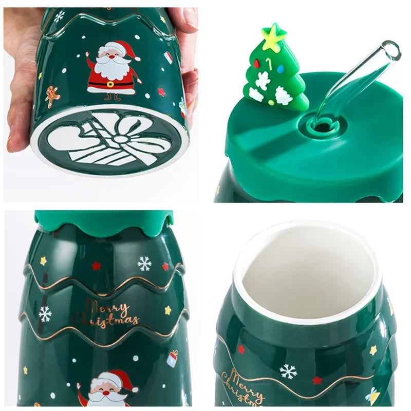 Christmas Mug with Straw