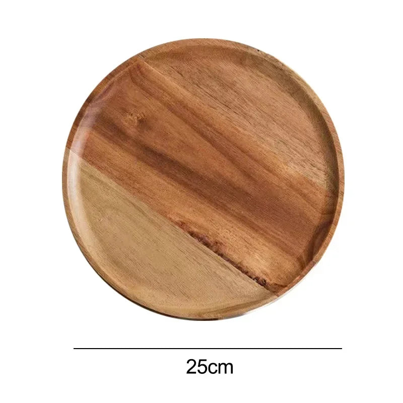 Round Wood Serving Tray