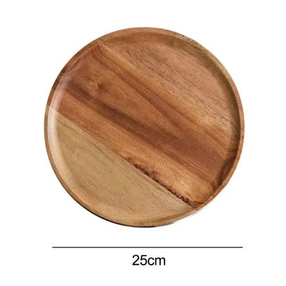 Round Wood Serving Tray