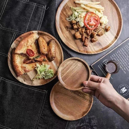 Round Wood Serving Tray