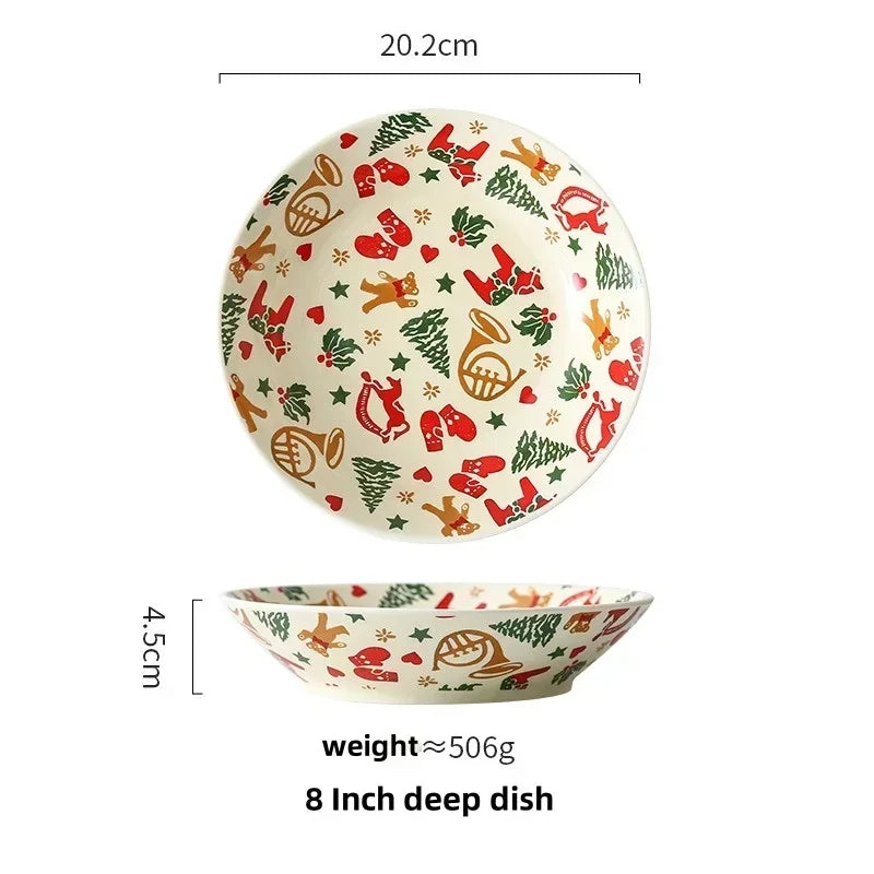 Christmas Ceramic Retro Tableware