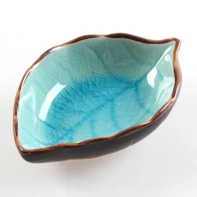 Leaf-Shaped Ceramic Sauce Dish