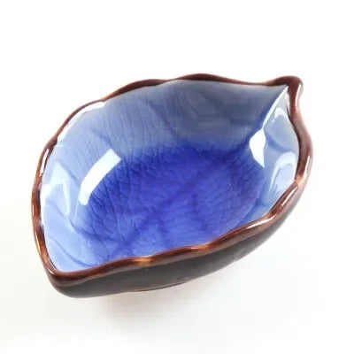 Leaf-Shaped Ceramic Sauce Dish
