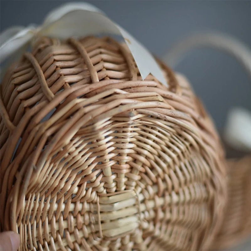 Woven Rattan Flower Basket