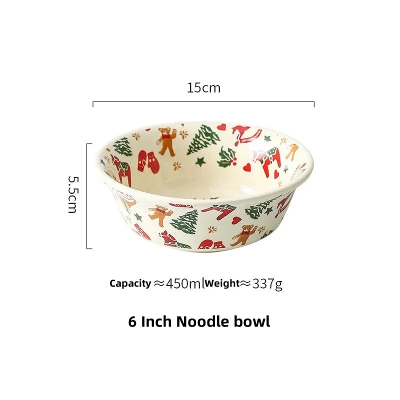 Christmas Ceramic Retro Tableware