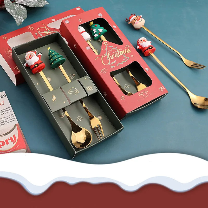 Christmas Spoon & Fork Set