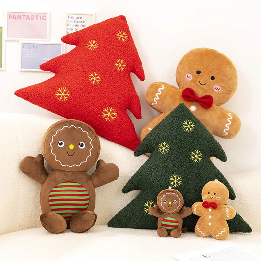 Christmas Gingerbread Plush Pillow