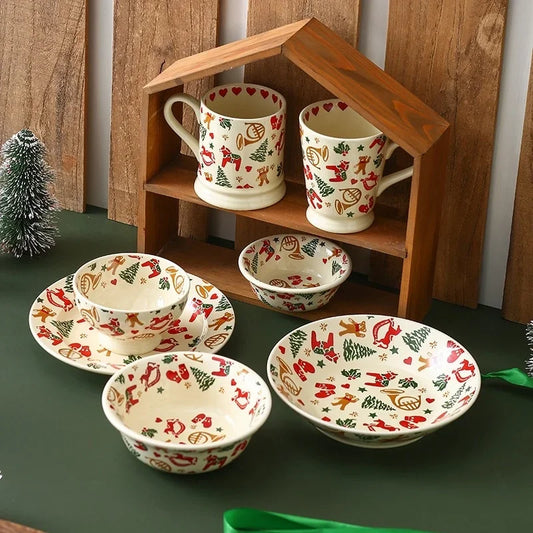Christmas Ceramic Retro Tableware