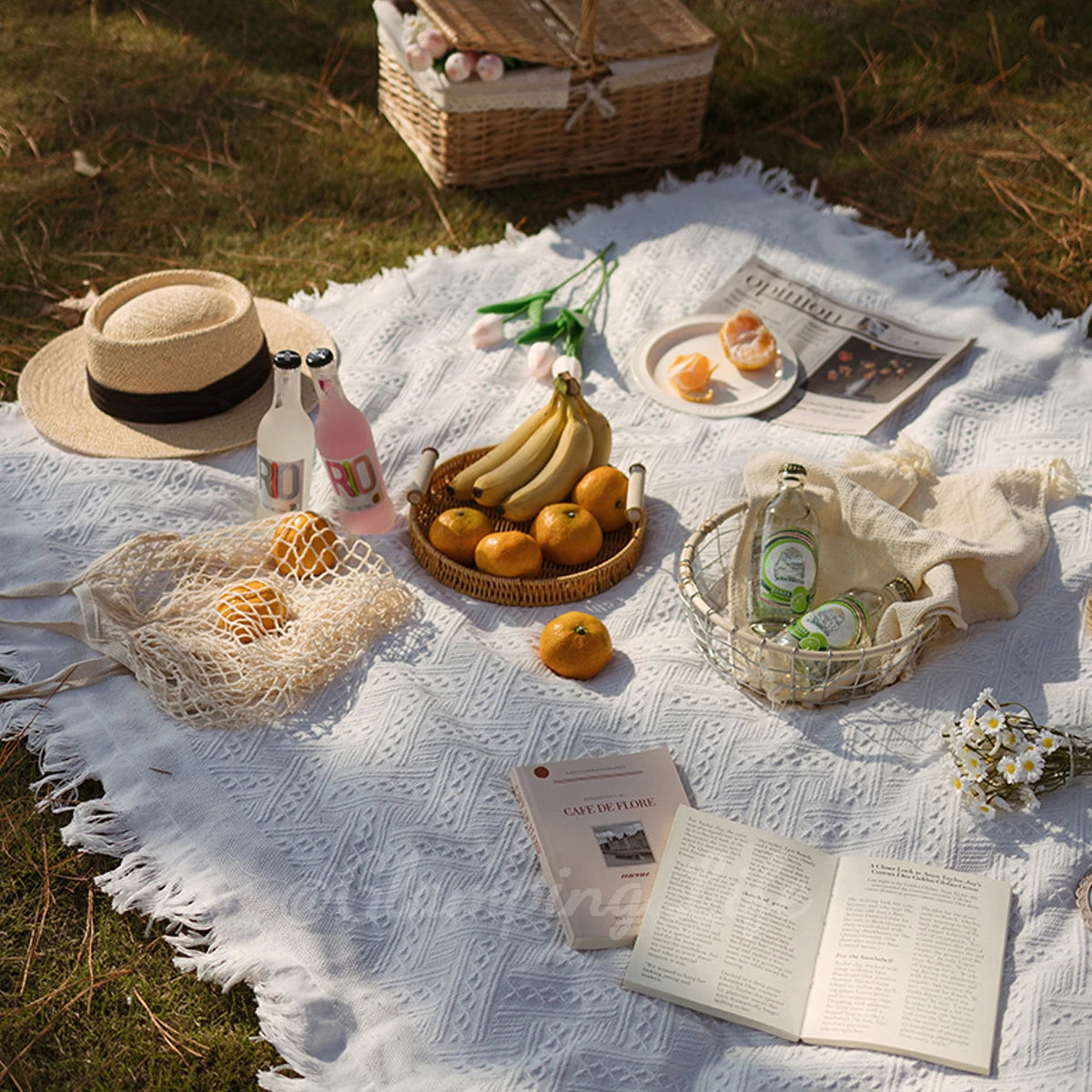 Boho Outdoor Throw Blanket