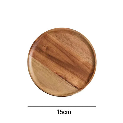 Round Wood Serving Tray