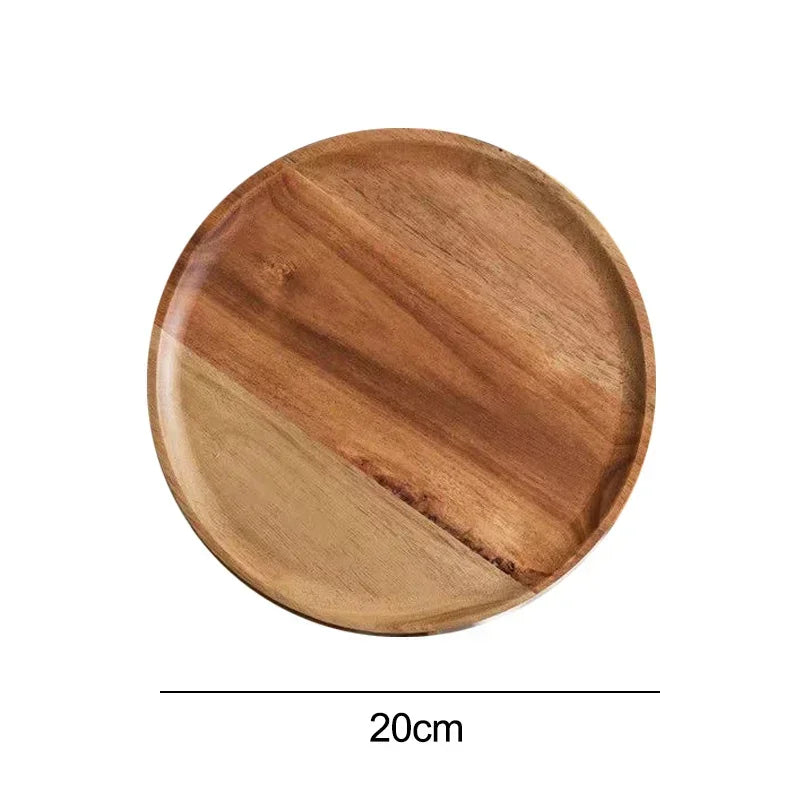 Round Wood Serving Tray