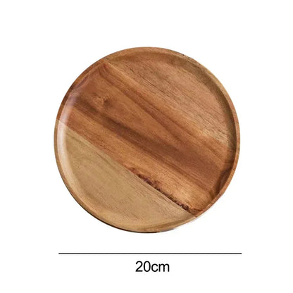 Round Wood Serving Tray