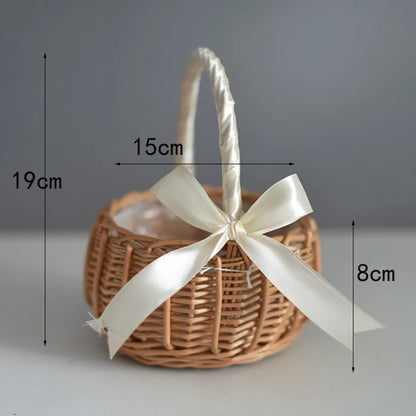 Woven Rattan Flower Basket