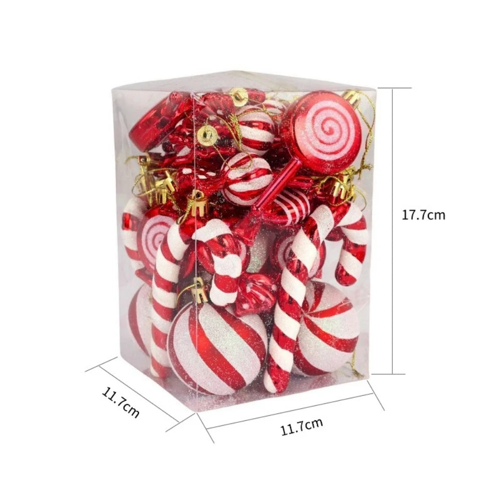Candy Lollipop Christmas Tree Ornaments Set