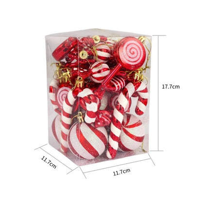 Candy Lollipop Christmas Tree Ornaments Set