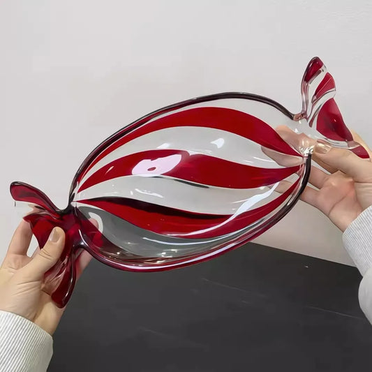 Candy Shape Glass Serving Dish