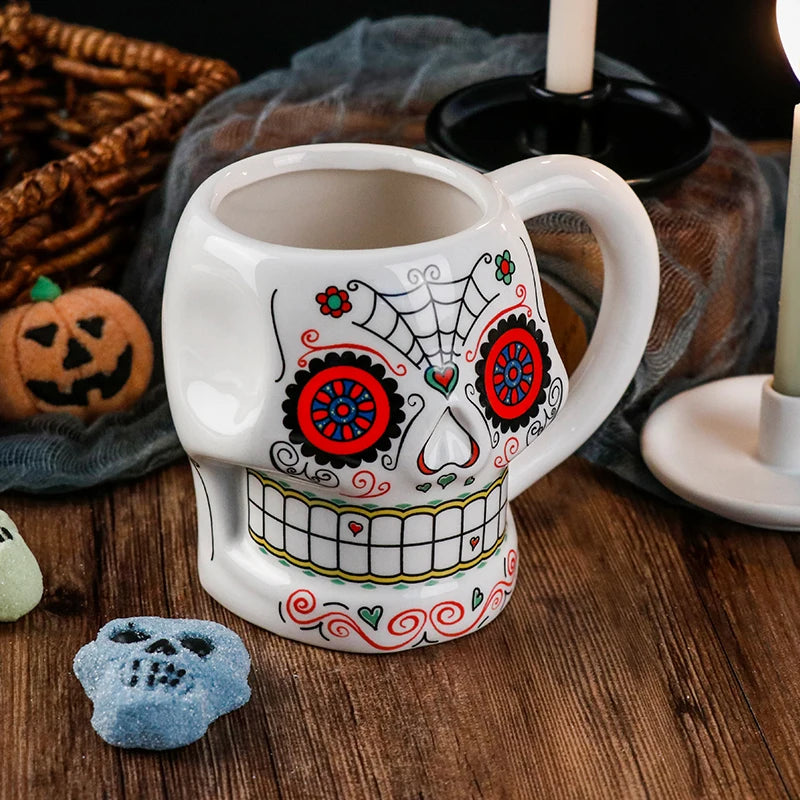 Halloween Skull Ceramic Mug