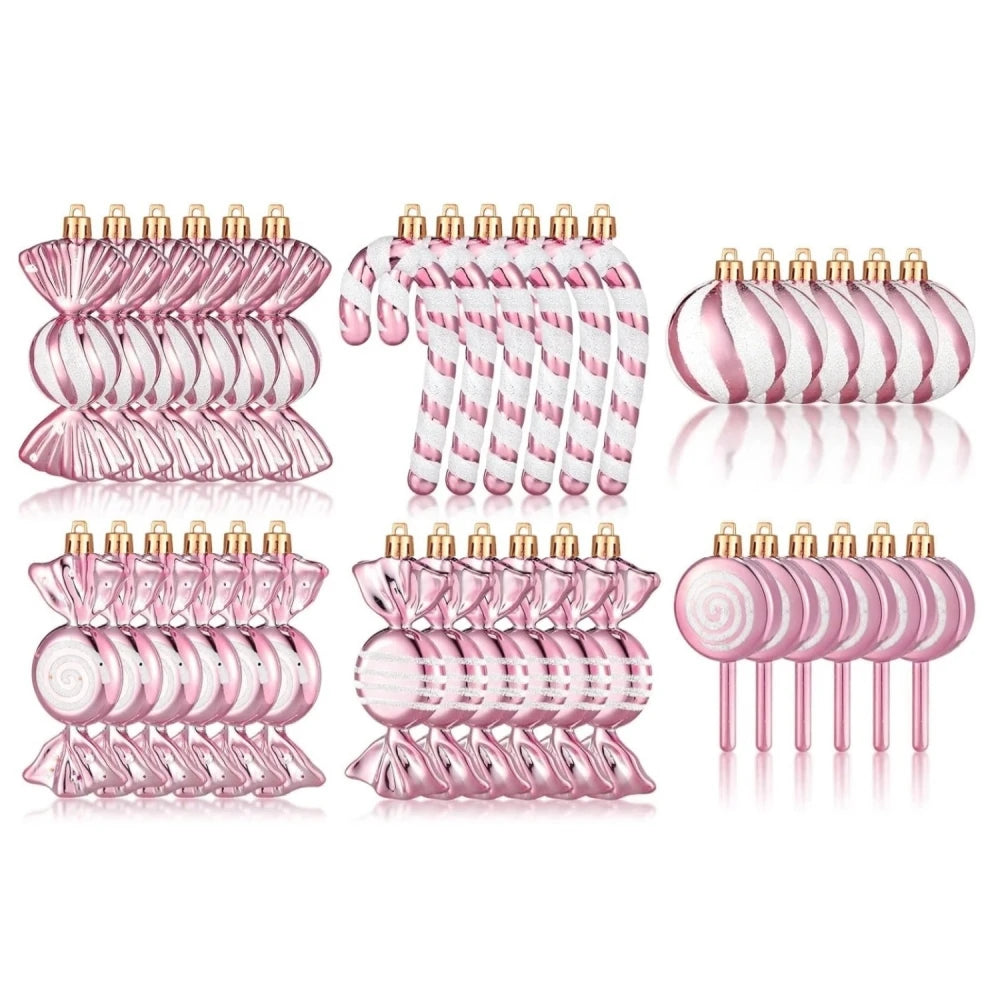 Candy Lollipop Christmas Tree Ornaments Set