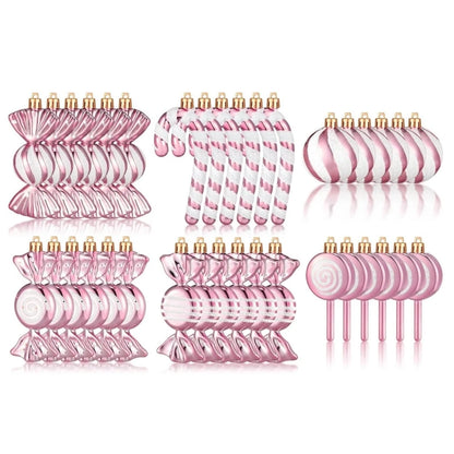 Candy Lollipop Christmas Tree Ornaments Set