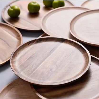 Round Wood Serving Tray