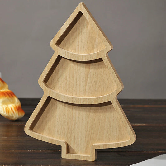 Christmas Tree Wooden Serving Platter