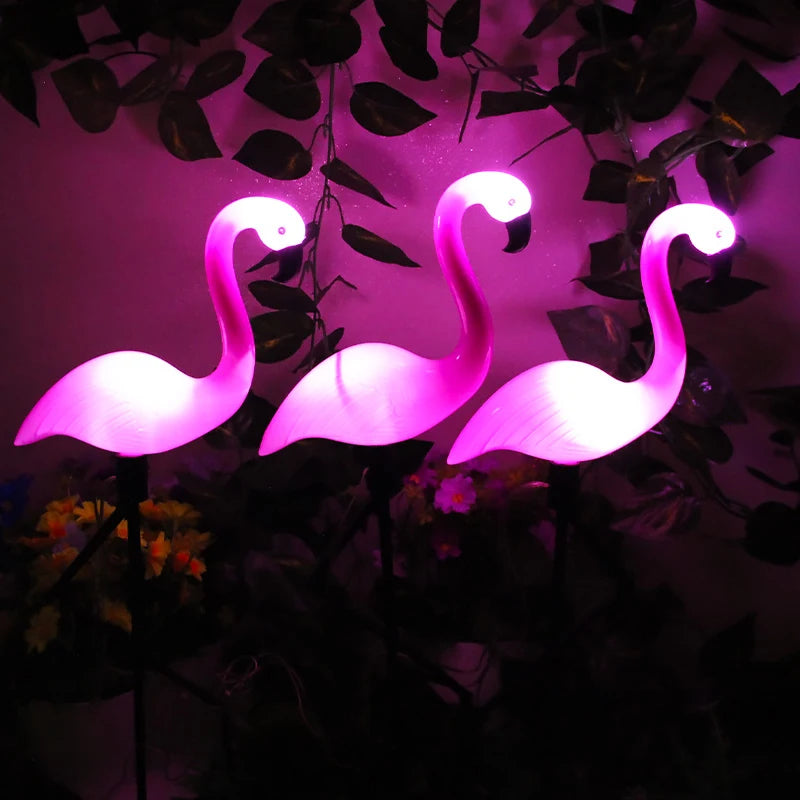 Solar Flamingo Light