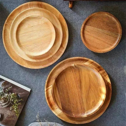 Round Wood Serving Tray