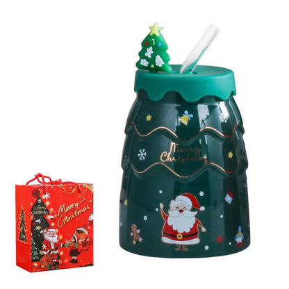 Christmas Mug with Straw