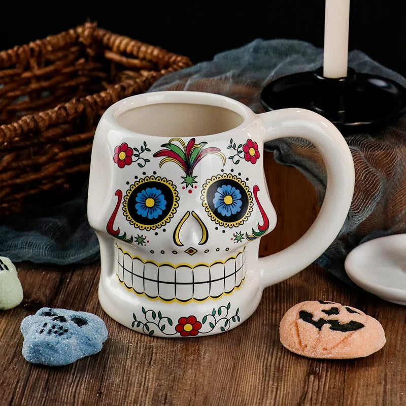 Halloween Skull Ceramic Mug