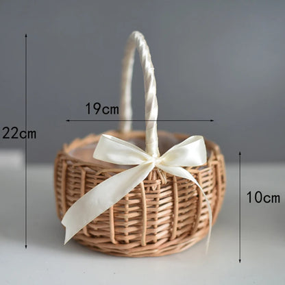 Woven Rattan Flower Basket