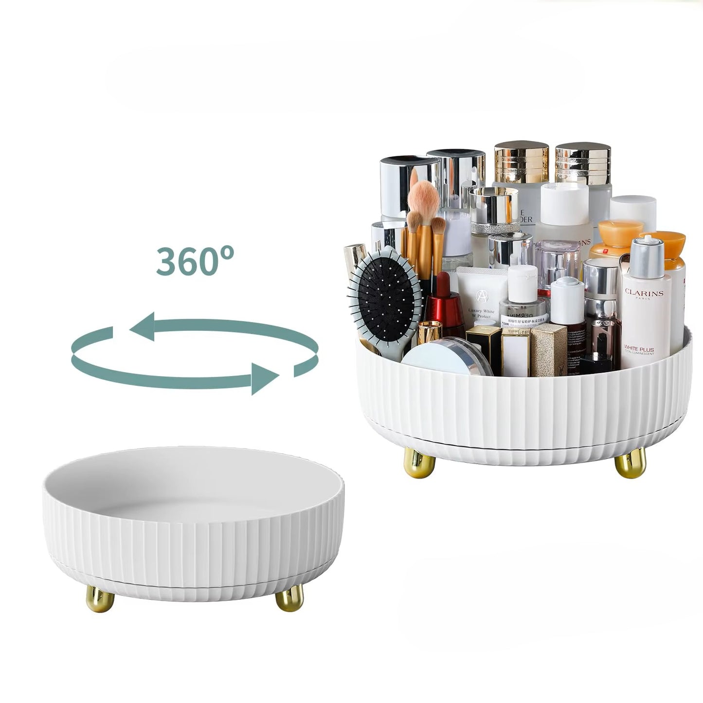 360° Rotating Makeup Organizer