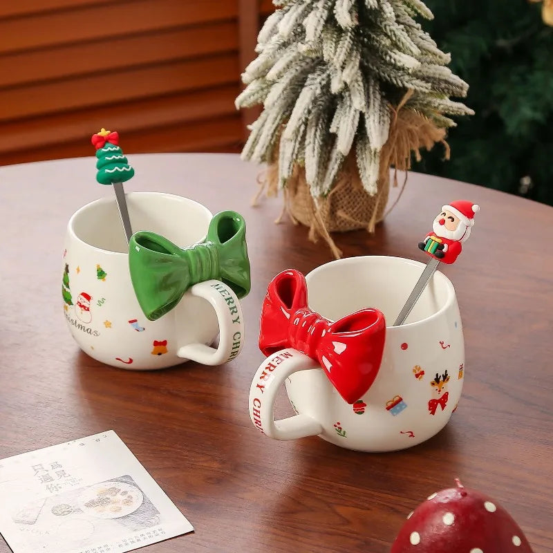 Christmas Mug with Bow