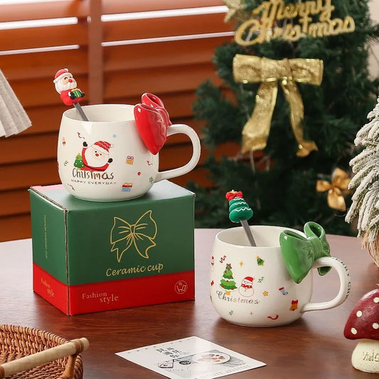 Christmas Mug with Bow