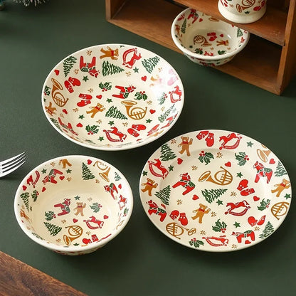 Christmas Ceramic Retro Tableware